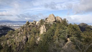 湖南アルプス(落ヶ滝、鶏冠山、天狗岩)を一丈野駐車場 登山口からスタート2020.12.20