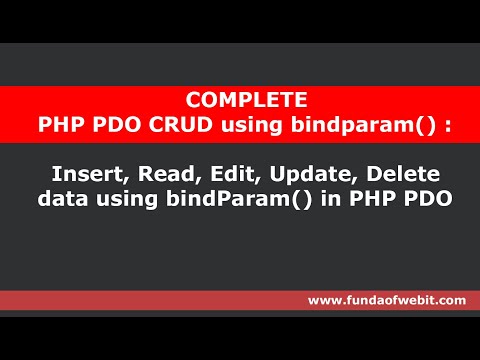 Php Pdo Crud Using Bindparam Insert Read Edit Update Delete Data Using Bindparam In Php Pdo