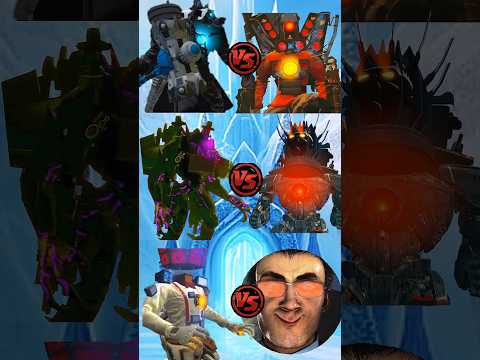 Titan cameraman, tri tiran, mecha tv man vs mecha speakerman, emperor toilet, dafuqboom