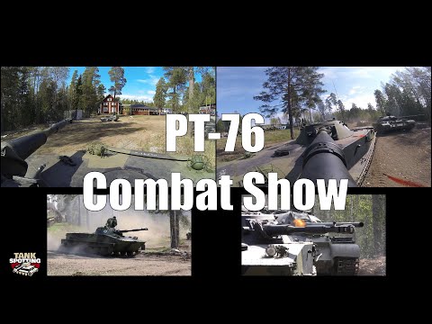 PT-76 Tank Double Camera Prague 1968 Combat Show #2 Afternoon - Kevätsawutus 2019