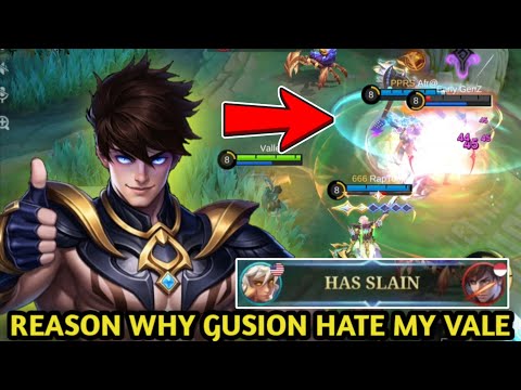 SORRY GUSION, VALE BURST DAMAGE CRAZY GAMEPLAY LOCK META GUSION MIDLANE ~ MLBB