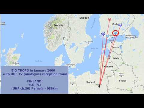 Analogue TV DX - FINLAND & ESTONIA (1000+km TROPO !)