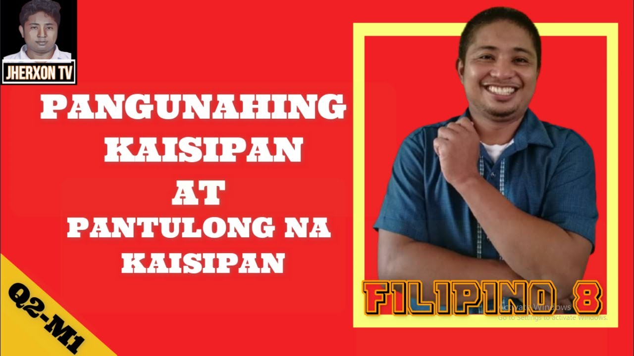PAGTUKOY SA PANGUNAHING KAISIPAN AT PANTULONG NA KAISIPAN
