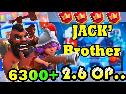 6300+ Hog Cycle 2.6  Gameplays - Jack's Brother  OP  Clash Royale