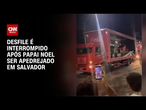 PAPAI NOEL É APEDREJADO EM SALVADOR .