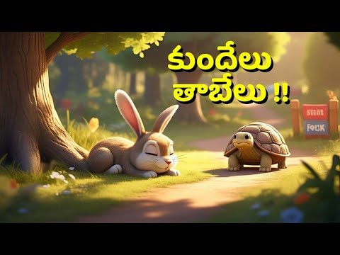 కుందేలు తాబేలు Rabbit and Tortoise - Telugu Animated Stories - Panchatantra Kathalu - Moral Stories