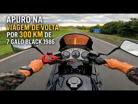 Ultra Rara 7 Galo Black 1986! Apuro ao voltar de viagem por 300 km no escuro e com muita chuva! P2. 