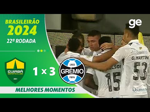 Gols e lances de Cuiabá x Grêmio