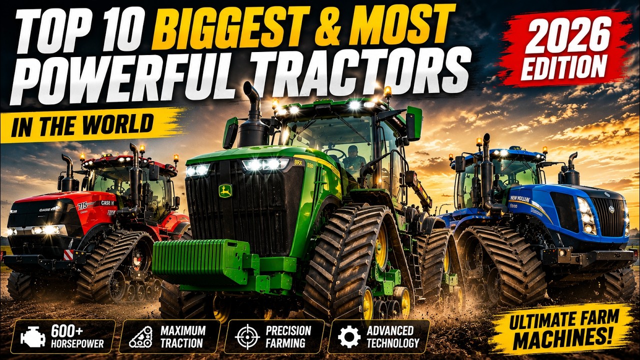 🔥 Top 10 Biggest & Most Powerful Tractors in the World (2026)