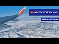Iberia A320neo SNOWY LANDING At Madrid Barajas After SNOWSTORM Filomena January 2021