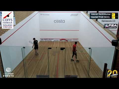 Men's Quaterfinals Velavan Senthilkumar (IND) v Alasdair Prott (SCO)