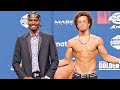 JACKED BLAIR COBBS FLEXES ON MAURICE HOOKER IN FIRST FACE OFF AT PRESS CONFERENCE