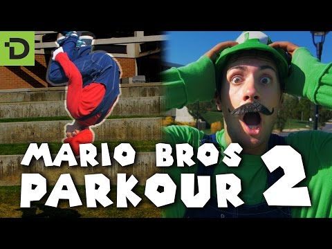 Super Mario Brothers Parkour 2 [In Real Life] - Mario Maker [4K]