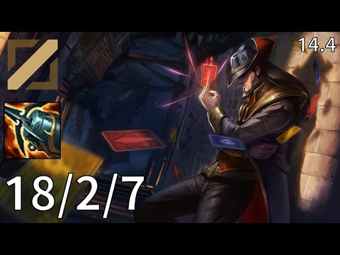 Twisted Fate Mid vs Corki  - EUW Master | Patch 14.4