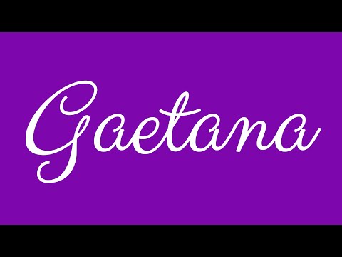 Learn how to Sign the Name Gaetana Stylishly in Cursive Writing