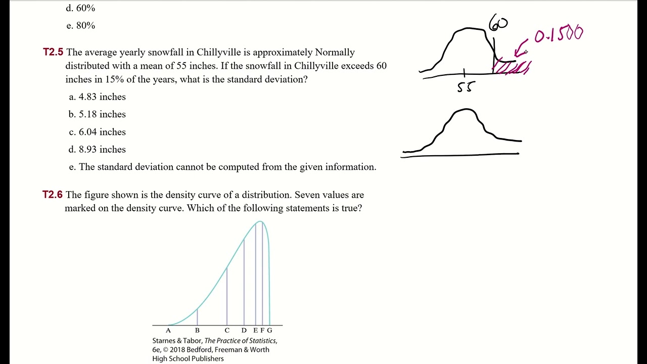 AP Statistics Chapter 2 Practice Test