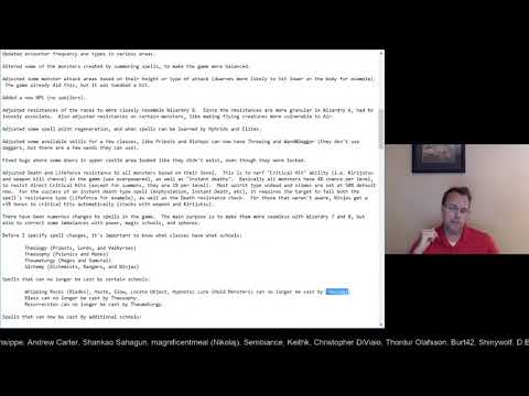 Previous Live Stream Explanation of DFortae's Wizardry 6 Mod