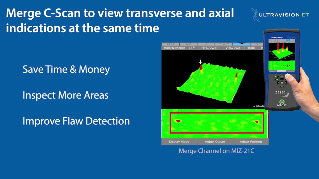 UltraVision ET Software is ideal for eddy current array (ECA) surface inspections