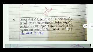 ICSE CLASS 10 COMPUTER APPLICATIONS LESSON - STRING HANDLING HANDWRITTEN NOTES