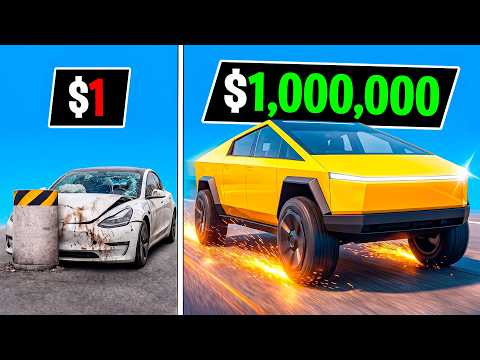 Every Time I Crash, My Tesla Gets MORE EXPENSIVE in GTA!