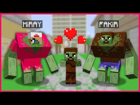 MUTANT ZOMBİ FAKİR VE MİRAYIN BEBEĞİ OLDU! 😍 - Minecraft