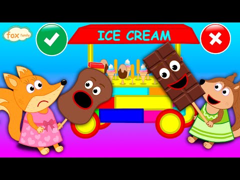 The Fox Family and friends lego ice cream cart adventure - cartoon for kids #906