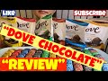 “DOVE CHOCOLATE REVIEW! Chocolate 🍫dark chocolate carmel peanut buttter almond chocolate mint choco