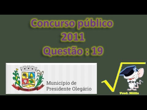 Permutação simples - Conc. público pref. Presidente Olegário  Questão 19
