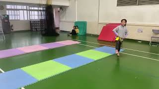 2025/1/24，#台中國安國小 #張芷寧#側空翻（蠻子）練成！