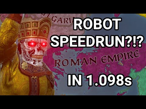 The World's First TAS Speedrun Of A Paradox Game! | Crusader Kings 3 Roman Empire In 1.098s