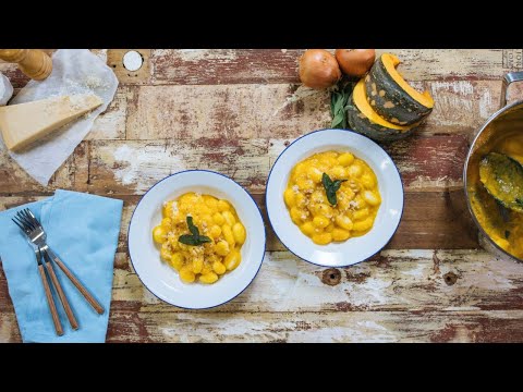 15 minute gnocchi with pumpkin sauce, sage and pine nuts