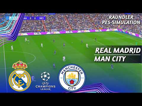 Real Madrid vs Manchester City | UEFA Champions League | Round of 16 | PES 21 Simulation