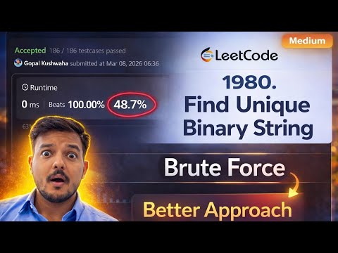 Leetcode 1980 Unique Binary String Problem Explained Step By Step