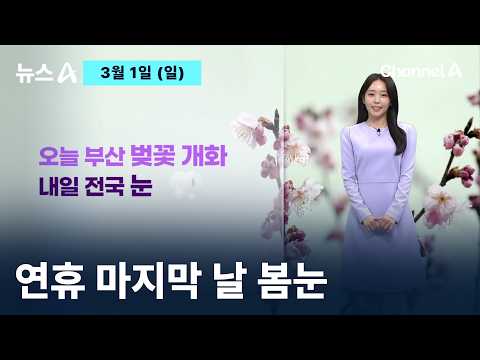 [날씨]연휴 마지막 날 봄눈…강원 40cm 이상 폭설