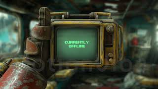 Stream Screen Animated, Retro Tech Stream, Post-Apocalyptic, Wasteland Broadcast, Pip-Style Device