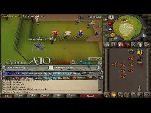 OSRS - Stun alching & dwarf cannon bot - Optimus Combat & Magic