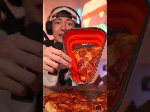 They claim you can fit an entire pizza in this...I finally figured out how to do it LOL 🍕 #shorts