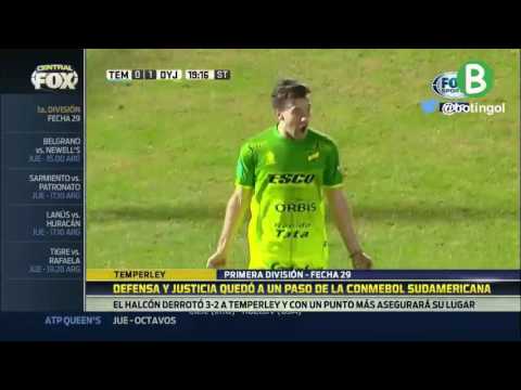 Resumen y goles Temperley 2-3 Defensa y Justicia