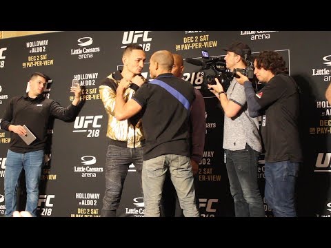 UFC 218 Media Day: Max Holloway vs. Jose Aldo Staredown