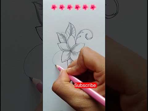 How To Draw Champa Flower Drawing/plumeria /champa #flowers #champa #art #drawing #shorts