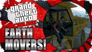 GTA V Online - FIRST KILL WITH AN EARTH MOVER! (Two HVY Dump's In The CITY!)