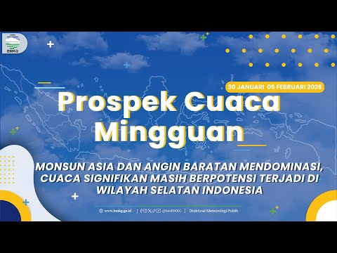 Prospek Cuaca Mingguan, 30 Januari - 05 Februari 2026