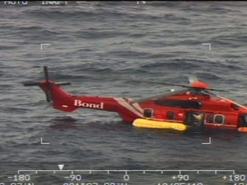 Dramatic North Sea rescue after helicopter ditches