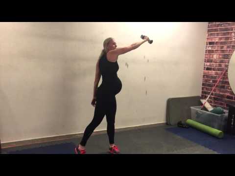 Kort knäböj med sidorotation