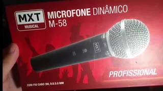 Video thumbnail for Unboxing Microfone Dinâmico MXT M-58 by Espaço Real Música