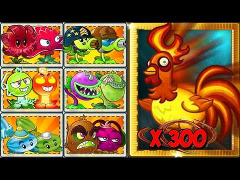 Pvz 2 Random All Pair Plants vs 300 Turkey Zombies - Which Team Plant 's Strongest?