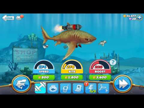 Hungry Shark World-The Great White and I went to..... GALLEON!!!-Ep 6