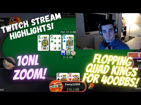 Quarantine Grind Episode 18 - Flopping QUAD KINGS and Getting PAID in a Massive Pot! 10NL Zoom!