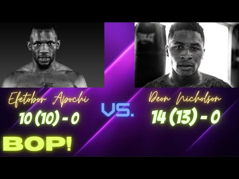 Efetobor Apochi vs. Deon Nicholson | KO PARTY!!! | WBA World Title Breakdown - FIGHT PREDICTION