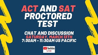 Live Discussion for the Star Tutors ACT, SAT, and PSAT Virtually Proctored Exams
